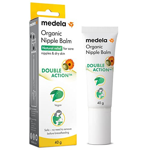 Medela Organic Nipple Cream & Pumping Lubricant, Soothes & Nourishes for Breastfeeding, Made with Natural Ingredients, Provides Fast Relief for Sore Nipples, Postpartum Essential, 1.34 fl oz | Amazon (US)