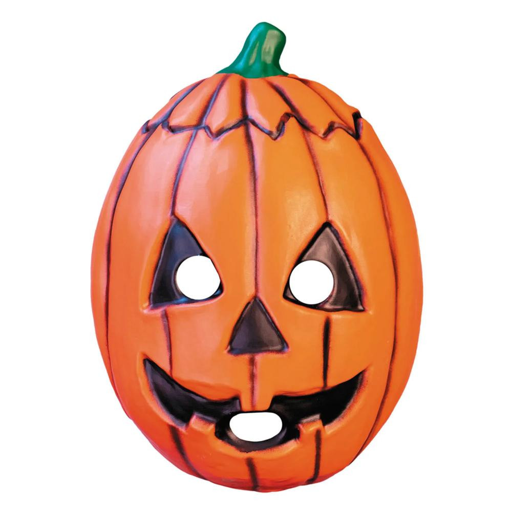 Adults Don Post Studios(TM) Orange Pumpkin Face Injection Molded Plastic Mask - One Size | Oriental Trading Company