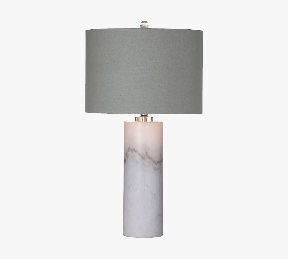Le Moyne Marble Table Lamp, White | Pottery Barn (US)