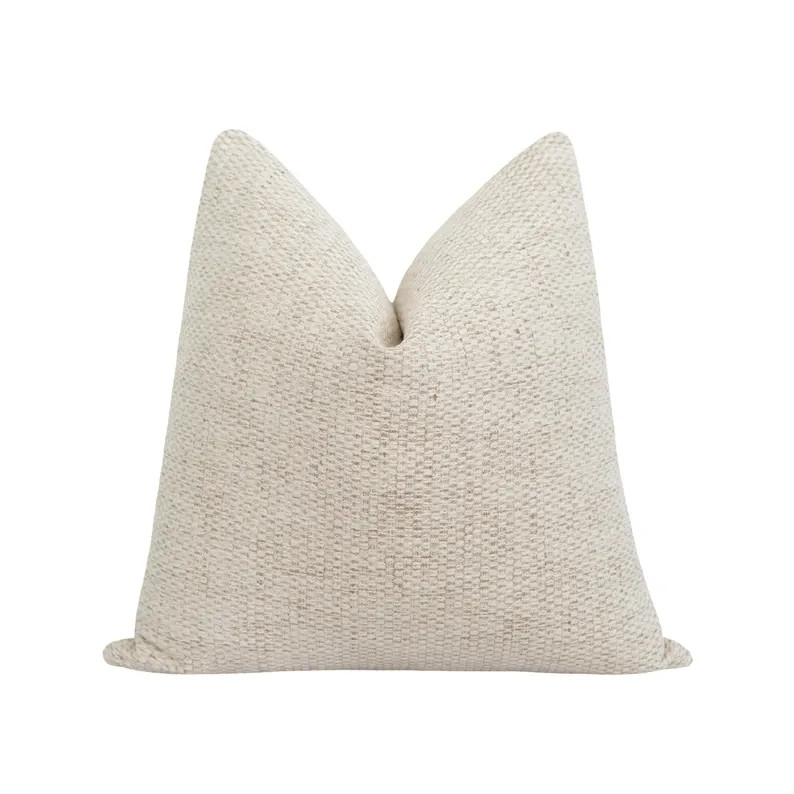 Coastal Sand & Ivory Woven Pillow Cover • Soft Textured Handmade Accent Pillow • Double Sided... | Etsy (US)