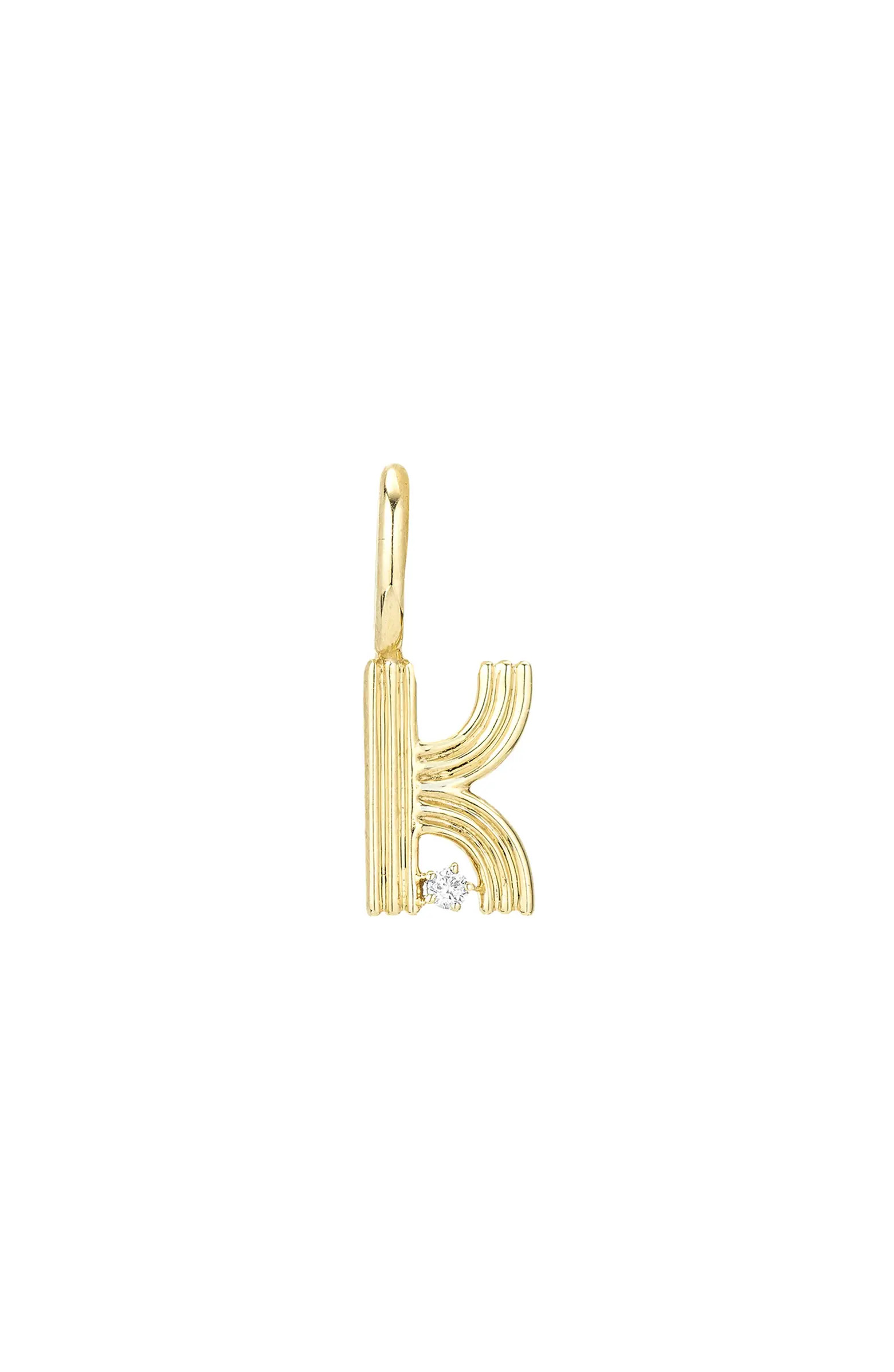 Groovy Diamond Initial Charm | Nordstrom