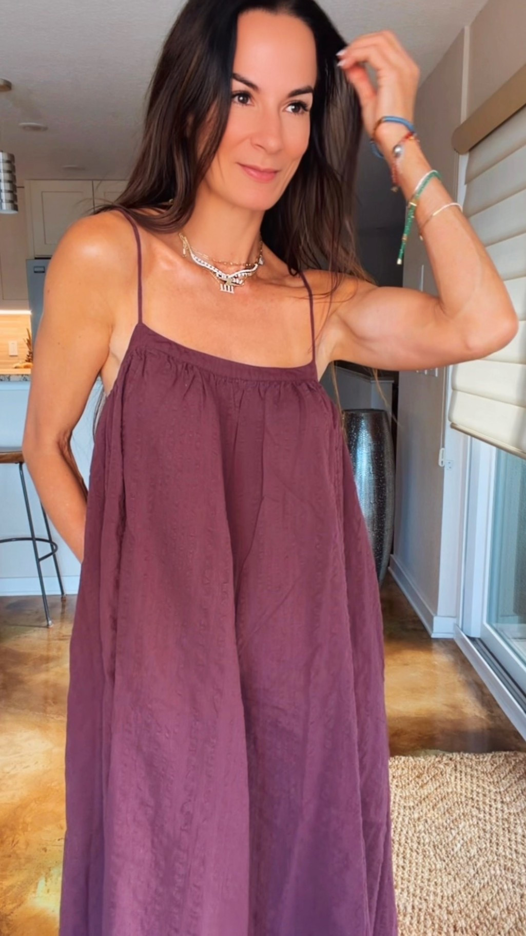 Current mood: easy, breezy, and refusing to wear anything uncomfortable. 🤎✨

This flowy little number is giving effortless summer chic with zero effort required. Toss it on, add a few layered necklaces, cute sandals, and suddenly it looks like you had a plan. Meanwhile, I just wanted to be comfy. 😏

Proof that sometimes the simplest outfits end up being the prettiest.

Comment OOTD for links! 🤍

#OOTD #SummerStyle #NicoleColeeStyle #FashionOver40 #EverydayChic

#LTKdayinmylife #LTKootd #LTKgrwm