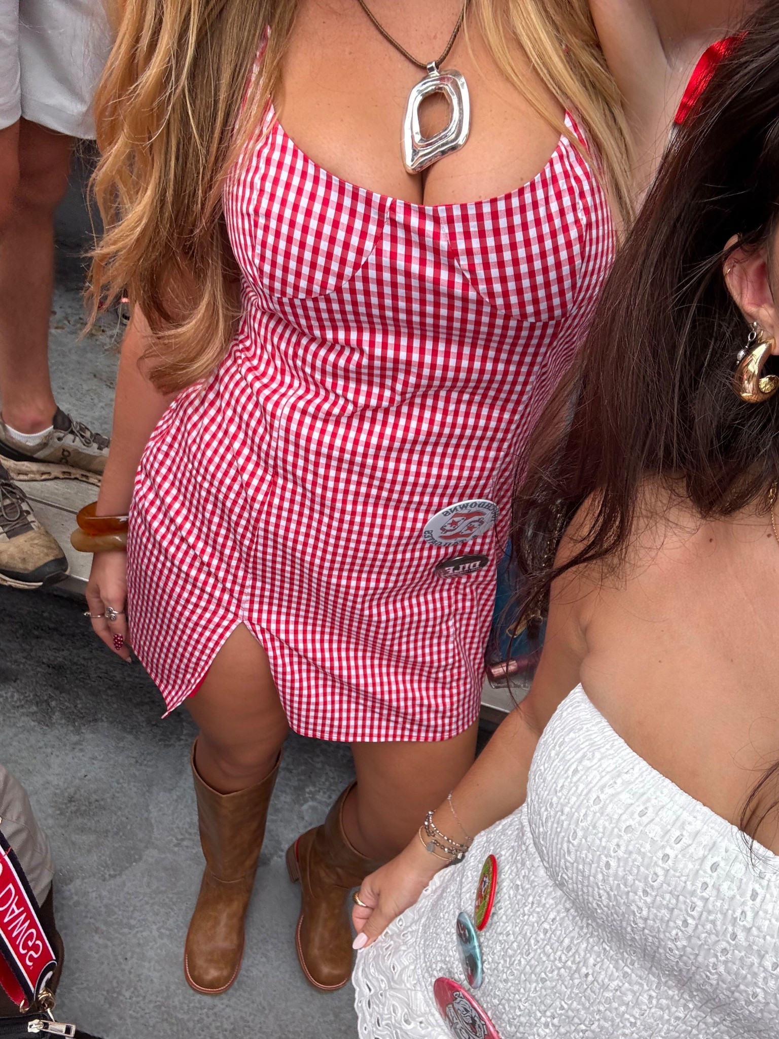 red game day fall outfit ❤️ perfect mini dress with cute boots to match :) 

#LTKSeasonal #LTKSaleAlert #LTKFindsUnder50