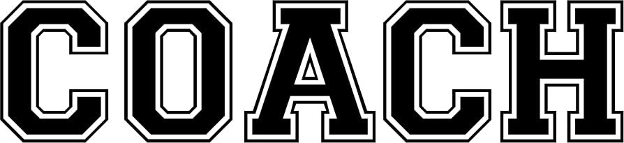 SEC Apparel Coach Iron On Patches for Clothes Fabric Clothing Patch Decal Transfer Letters Sports... | Amazon (US)
