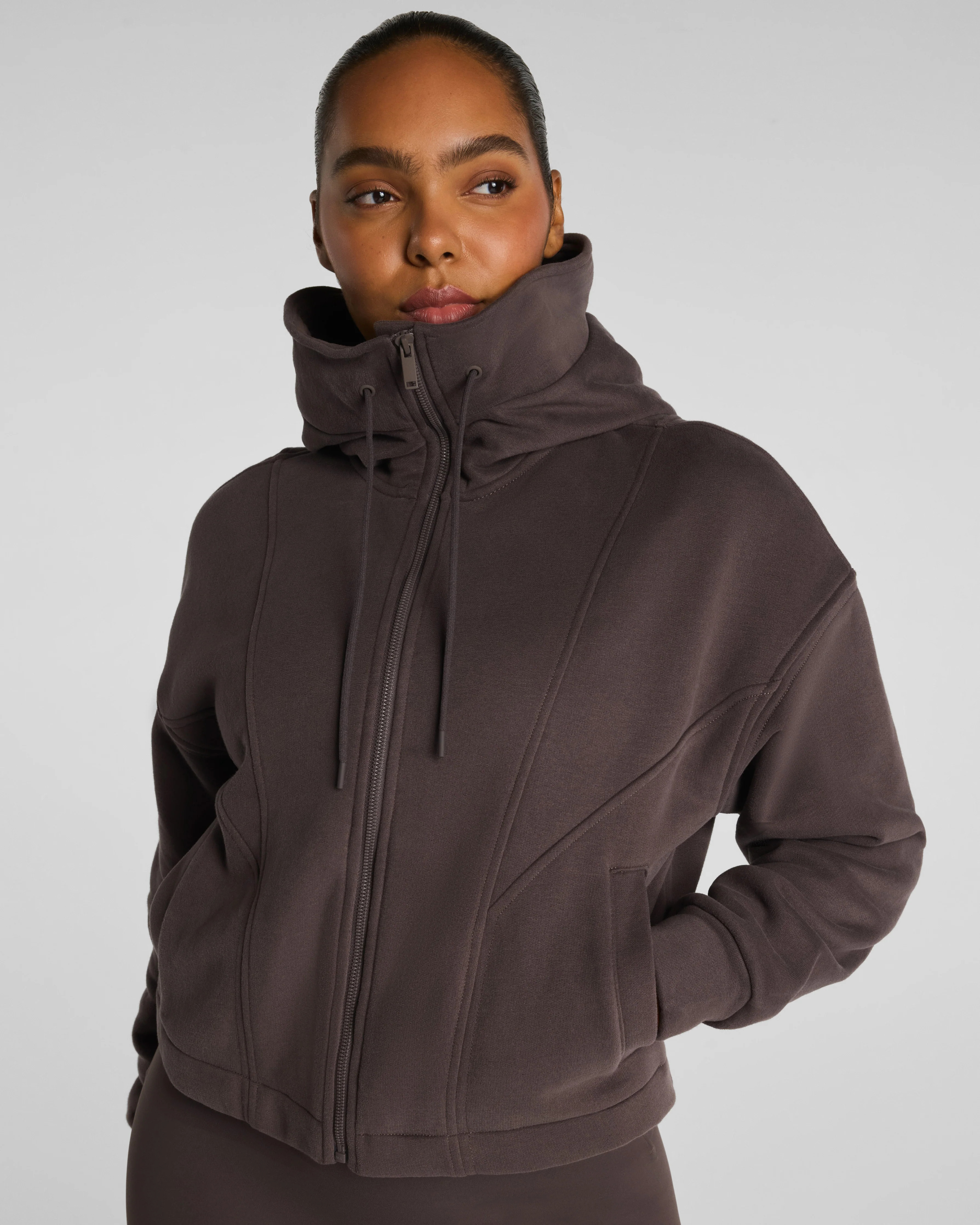 SPANX® BoostUpCotton Fleece Full Zip Hoodie | Spanx