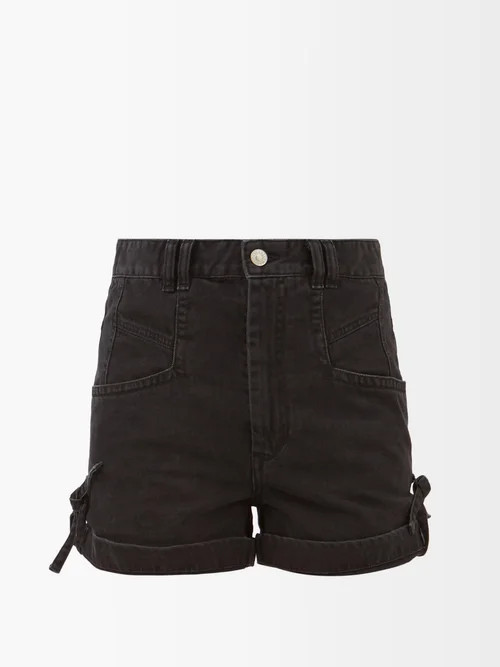 Isabel Marant - Naesqui High-rise Denim Shorts - Womens - Black | Matches (US)
