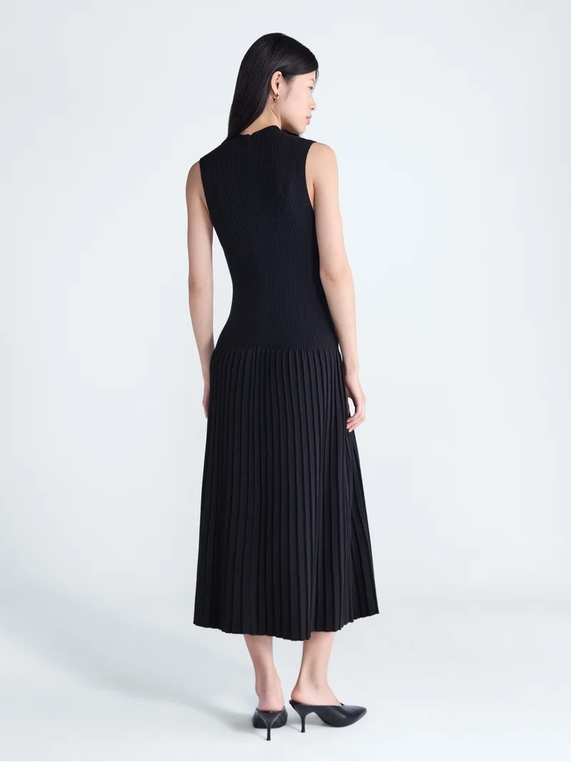 Scoop Women's and Women's Plus Mock Neck Midi Sweater Dress, Sizes XS-4X | Walmart (US)