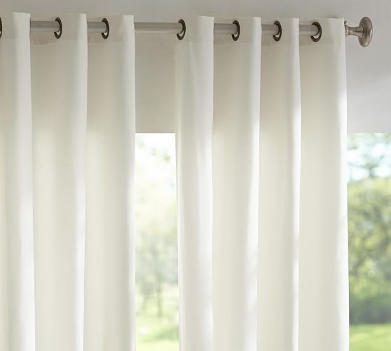 Sunbrella® Solid Indoor/Outdoor Grommet Curtain - Natural | Pottery Barn (US)