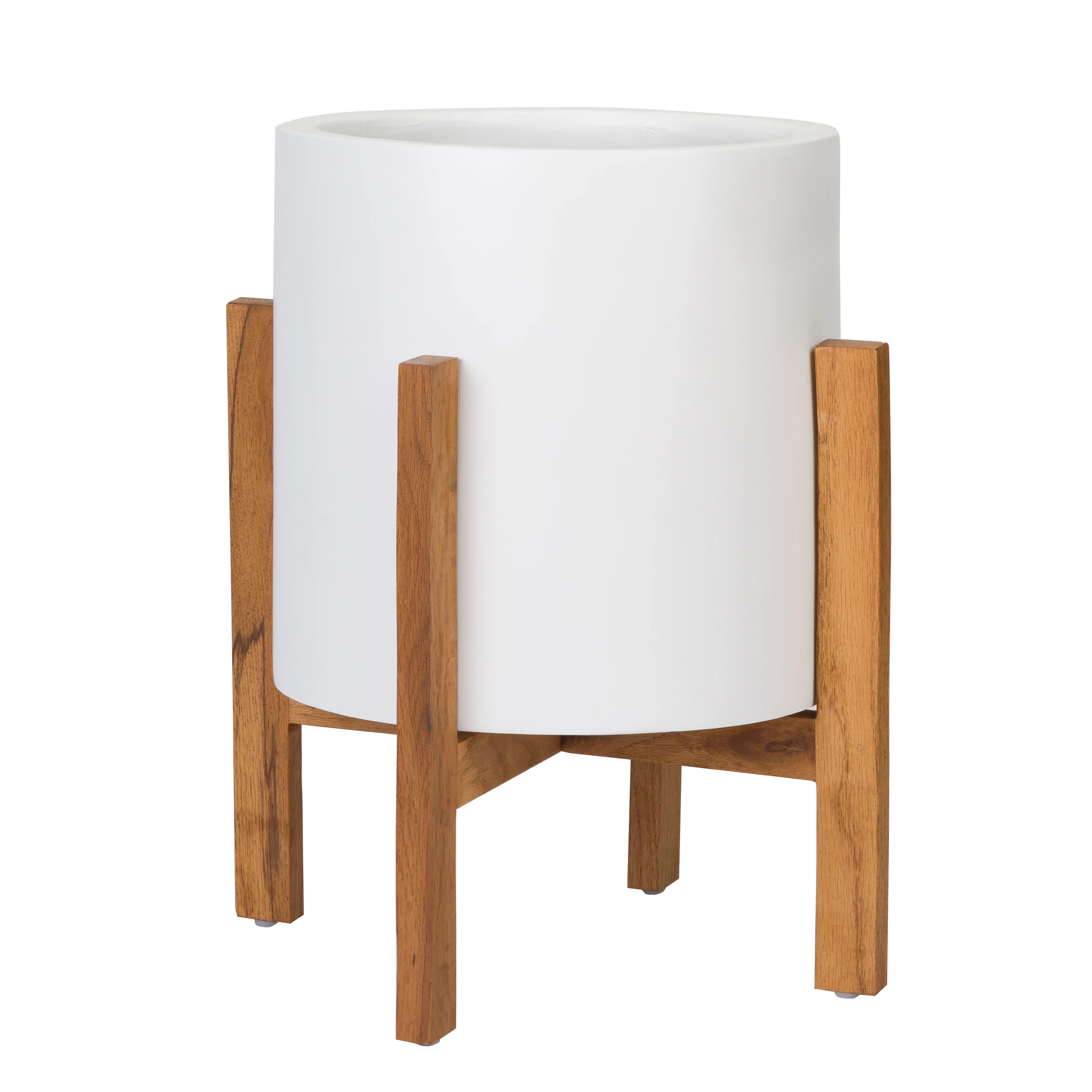 Rowan Round Polyresin Modern Outdoor Pot Planter | Wayfair North America