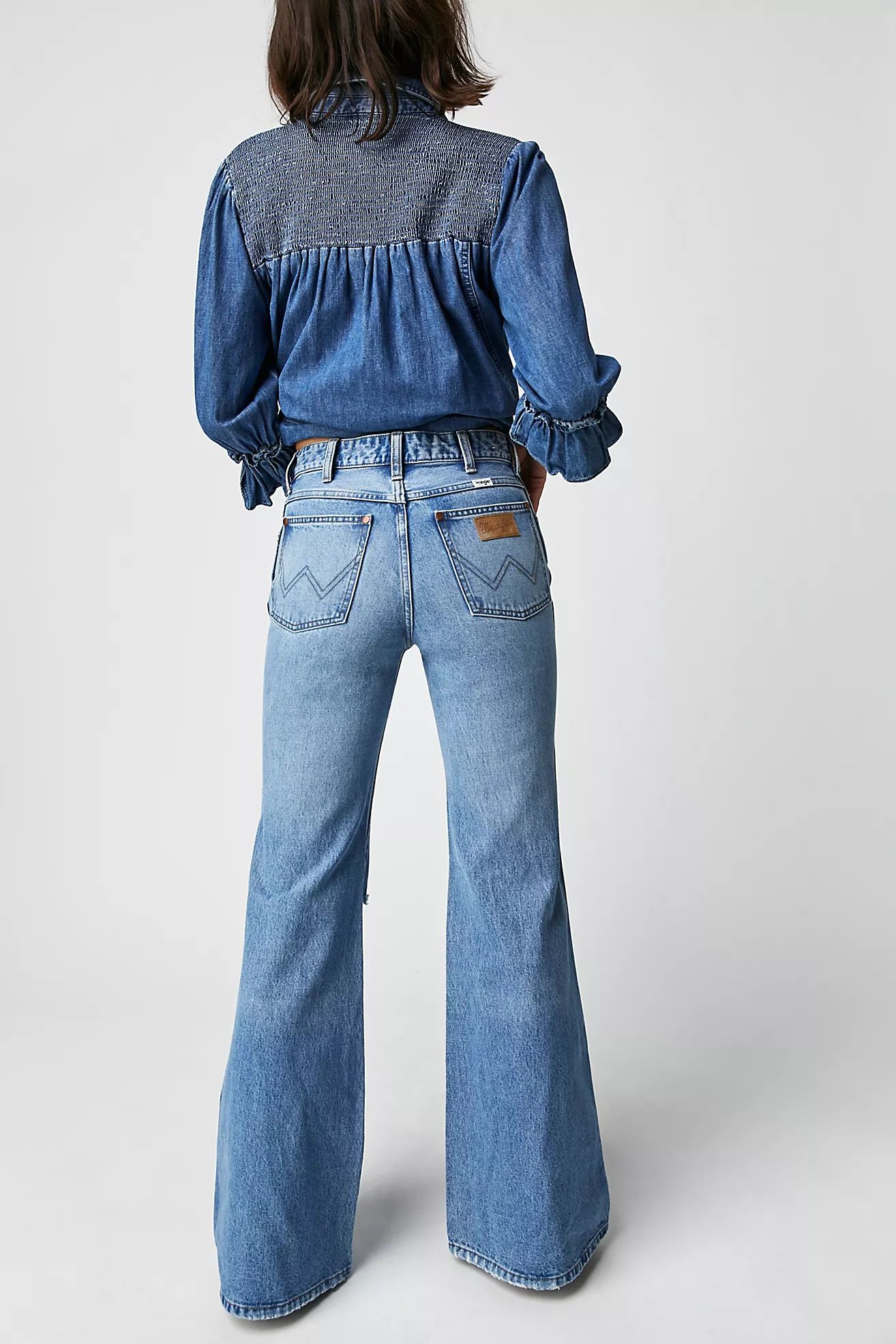 Wrangler Wanderer High Rise Flare Jeans | Free People (Global - UK&FR Excluded)