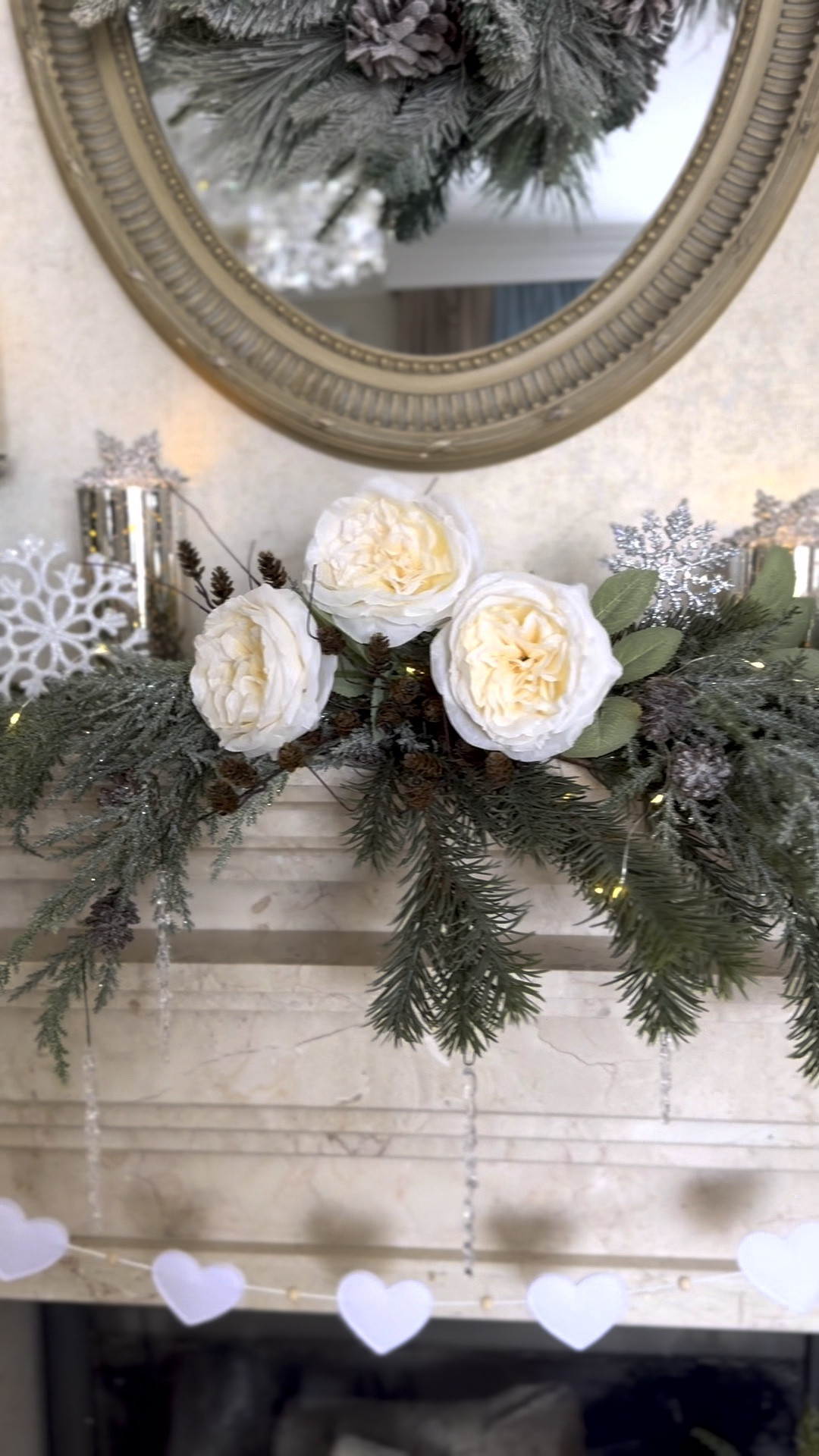 DIY Valentine’s Day decor, living room mantle, faux roses, Valentine’s Day decorations 

#LTKFindsUnder50 #LTKWatchNow #LTKHome