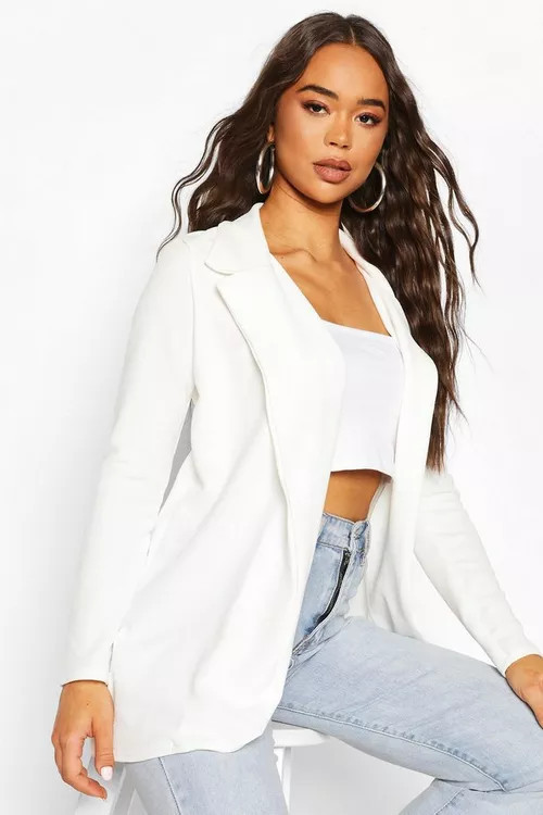 Jersey Crepe Fitted Blazer | Boohoo.com (US & CA)