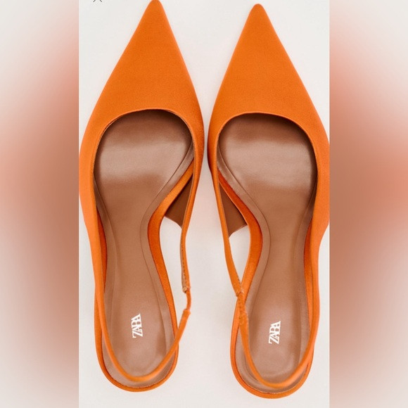 🔥🔥Zara kitten  sling back heels | Poshmark