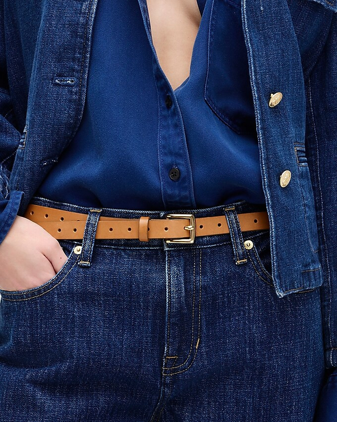 Perforated Italian leather belt | J. Crew US
