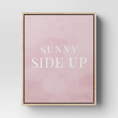 8" x 10" Sunny Side Up Framed Wall Canvas Light Pink - Threshold™ | Target