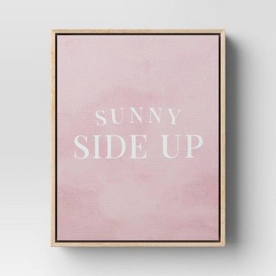 8" x 10" Sunny Side Up Framed Wall Canvas Light Pink - Threshold™ | Target