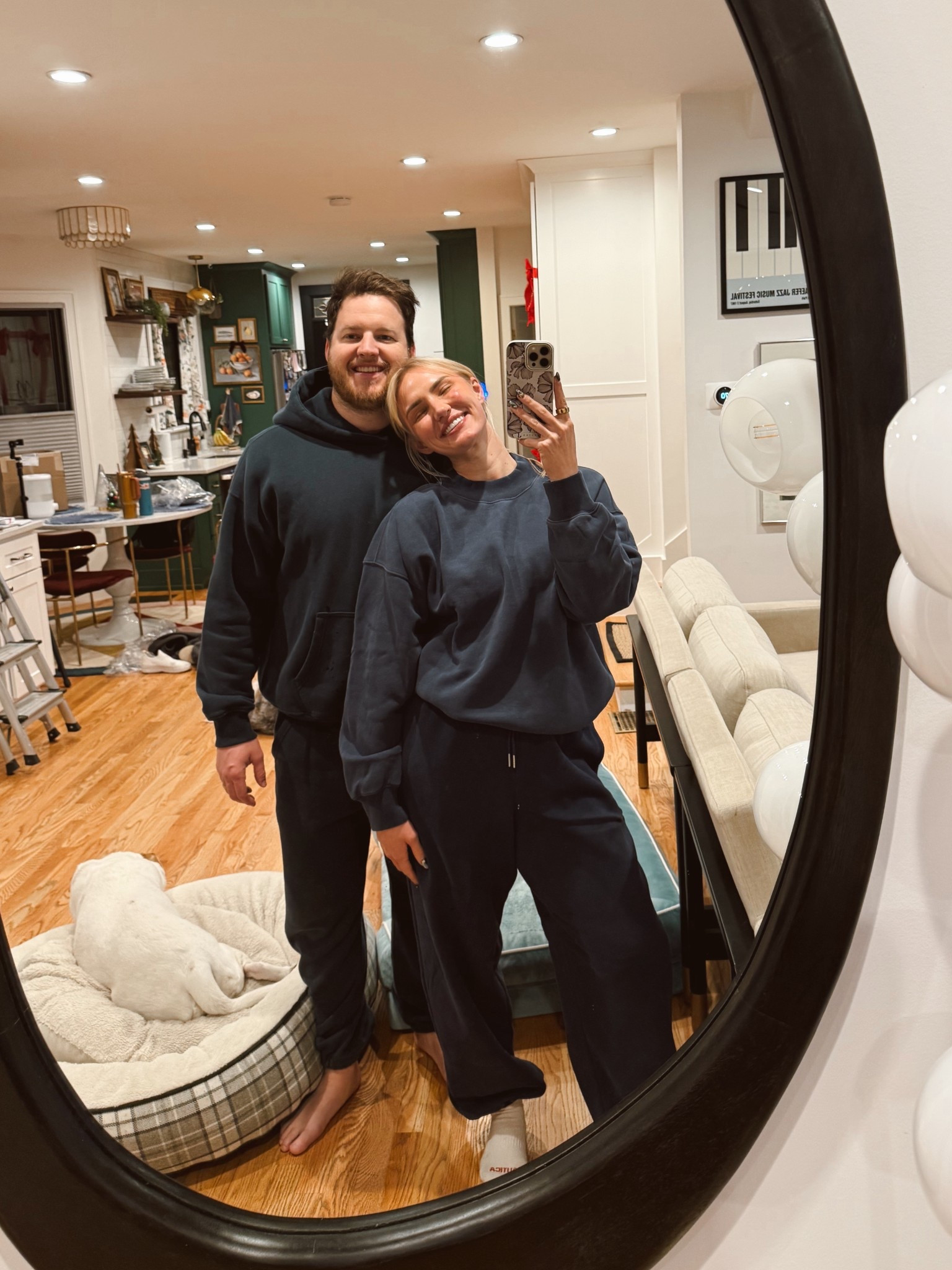 Us in our matching Abercrombie sweat sets 😍 Owen wears a large in the hoodies and medium in pants. I wear medium in top and bottoms! 

#LTKootd #LTKgrwm