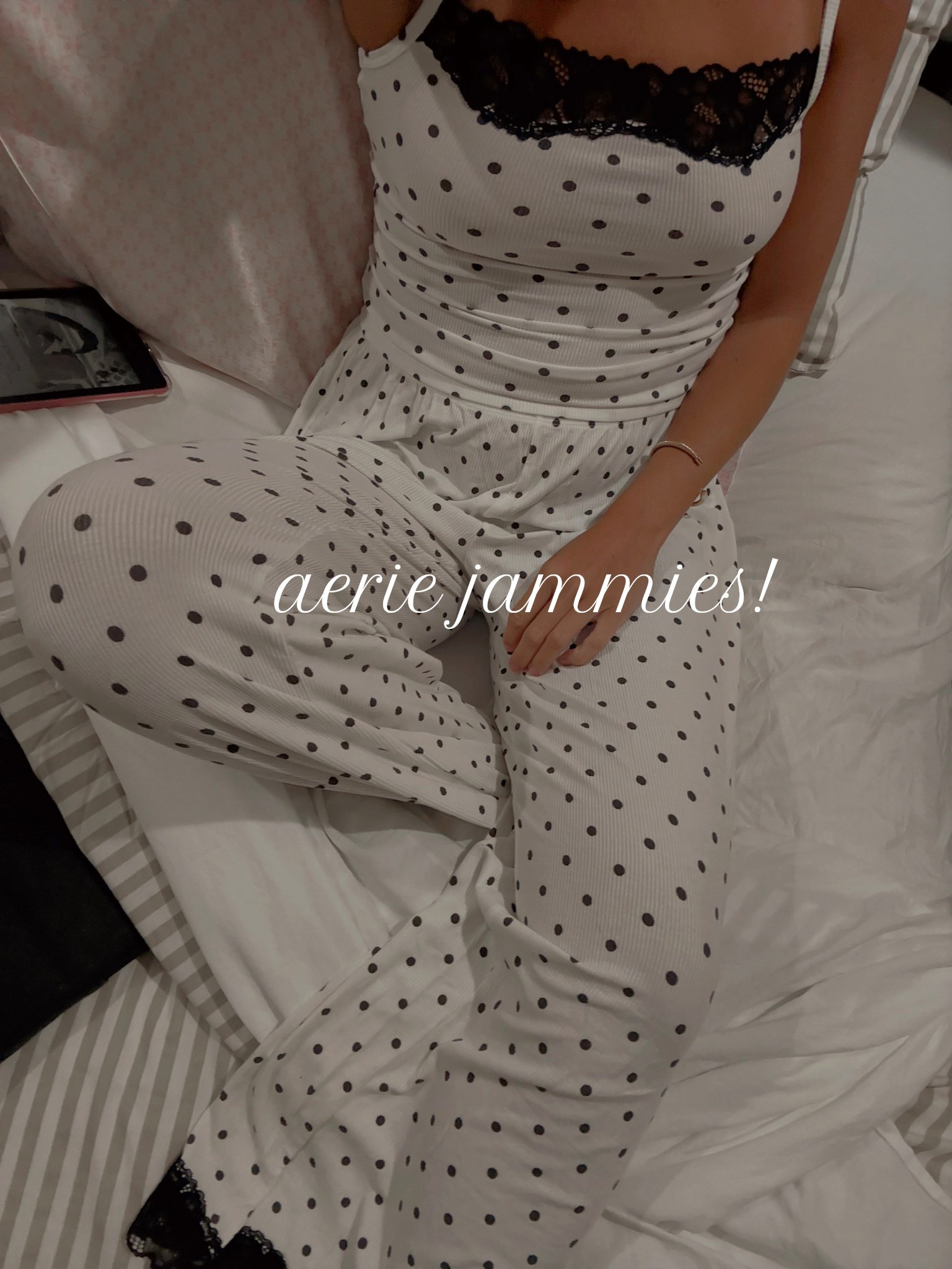 these aerie polka dot pjs are PERFECTION! Aerie, aerie haul, aerie new arrivals, aerie pajamas 