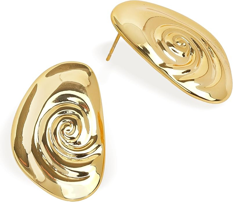 JeanBeau Pearl Flower Leaf Stud Earrings for Women Statement Cluster CZ Pearls Earing Gold Plated... | Amazon (US)