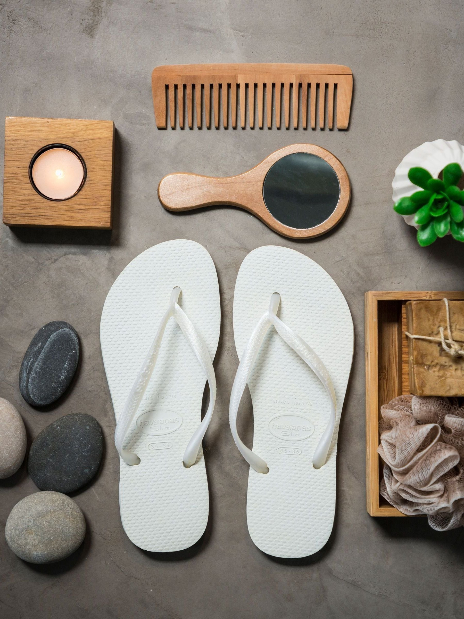 Havaianas Havaianas White Slim Flip Flops | Next AU