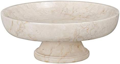 Creative Home Natural Champagne Marble 10" Diam. x 4-3/8" H Fruit Bowl on Pedestal | Amazon (US)