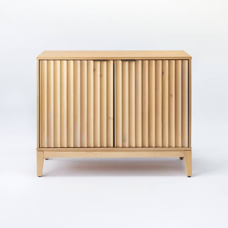 Thousand Oaks Wood Scalloped 2 Door Cabinet Brown - Threshold™ designed with Studio McGee | Target