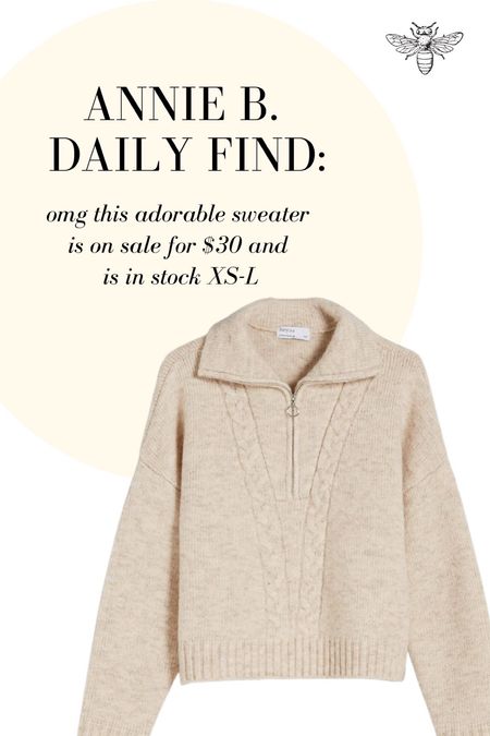 Annie B. 🤍sale Alert 🤍 sweater under $50 🤍 fall cable knit quarter zip 🤍 cozy fashion 🤍 sweater on sale 

#LTKsalealert #LTKunder50 #LTKworkwear
