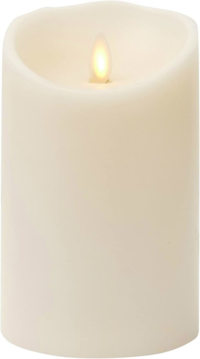 Liown Moving Flame Candle: LED Battery Operated Powered Remote Ready Flameless Candles with Timer... | Amazon (US)