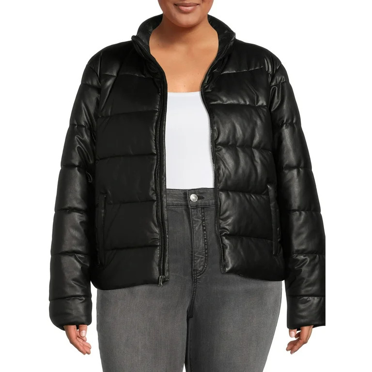 Time and Tru Women's and Plus Puffer Jacket - Walmart.com | Walmart (US)
