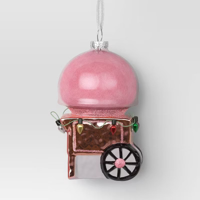 Christmas Glass Pink Cotton Candy Machine Ornament - Wondershop™ | Target
