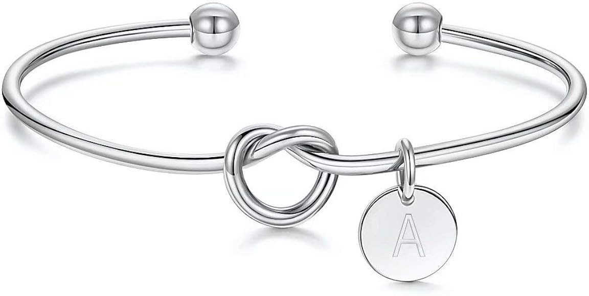M MOOHAM Bridesmaid Proposal Gifts, Tie the Love Knot Bridesmaid Bracelet with 26 Initials Brides... | Amazon (US)