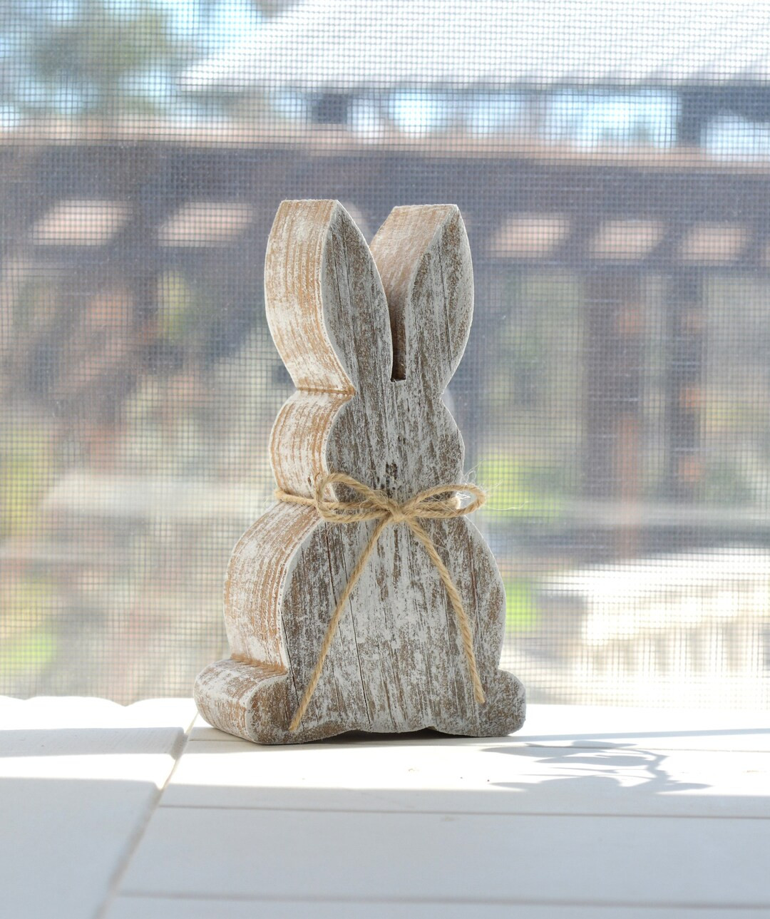 Rustic Chunky Bunny/distressed Reclaimed Wood Bunny/easter Bunny/primitive Easter Decor/tiered Tr... | Etsy (US)