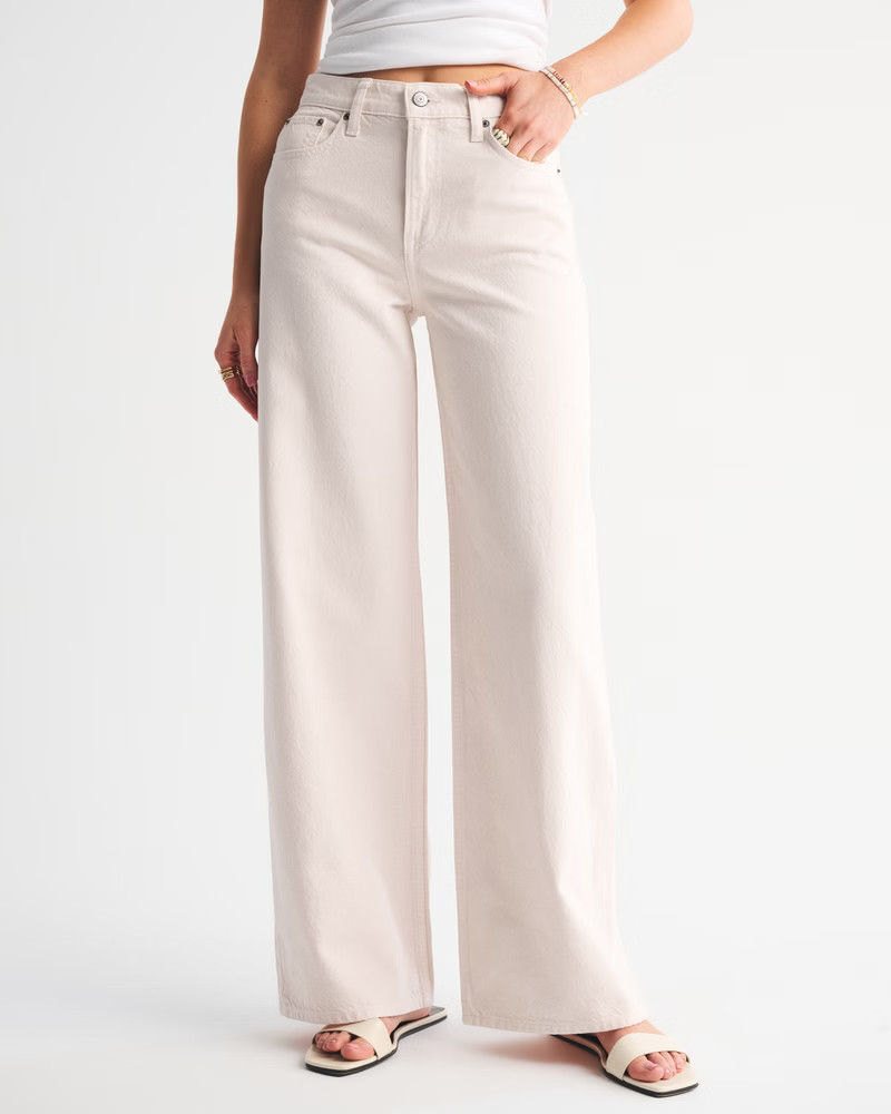 High Rise Wide Leg Jean | Abercrombie & Fitch (US)
