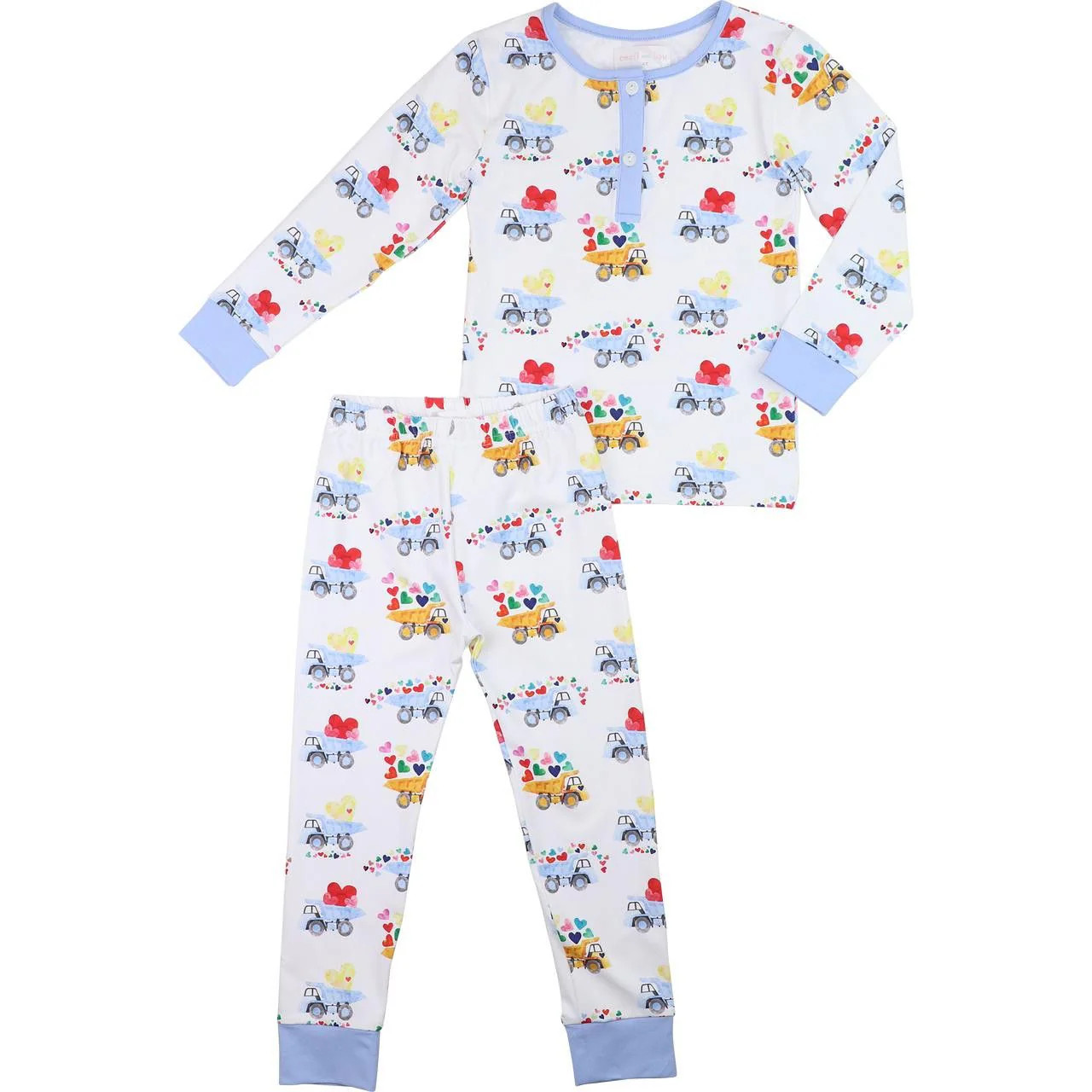 Valentine Dump Truck Knit Pajamas | Cecil and Lou