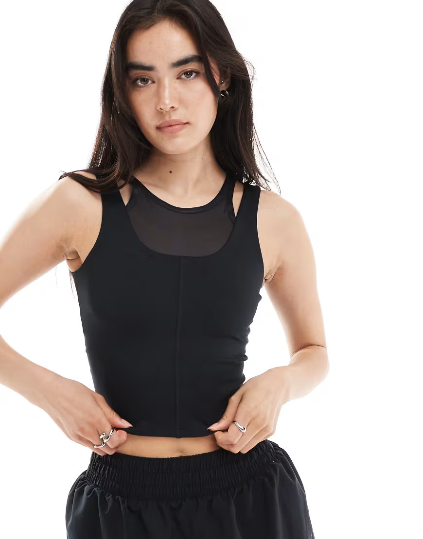 Nike One Training Dri-FIT fiited tank in black | ASOS (Global)