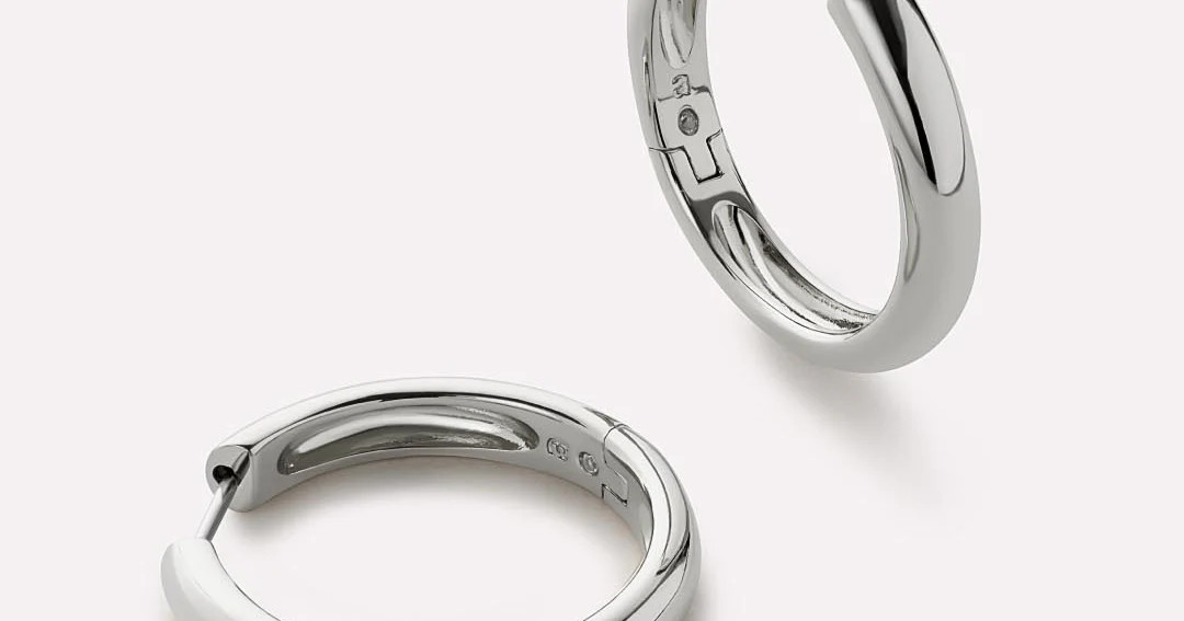 Hoop Earrings - Giulia Large Silver | Ana Luisa
