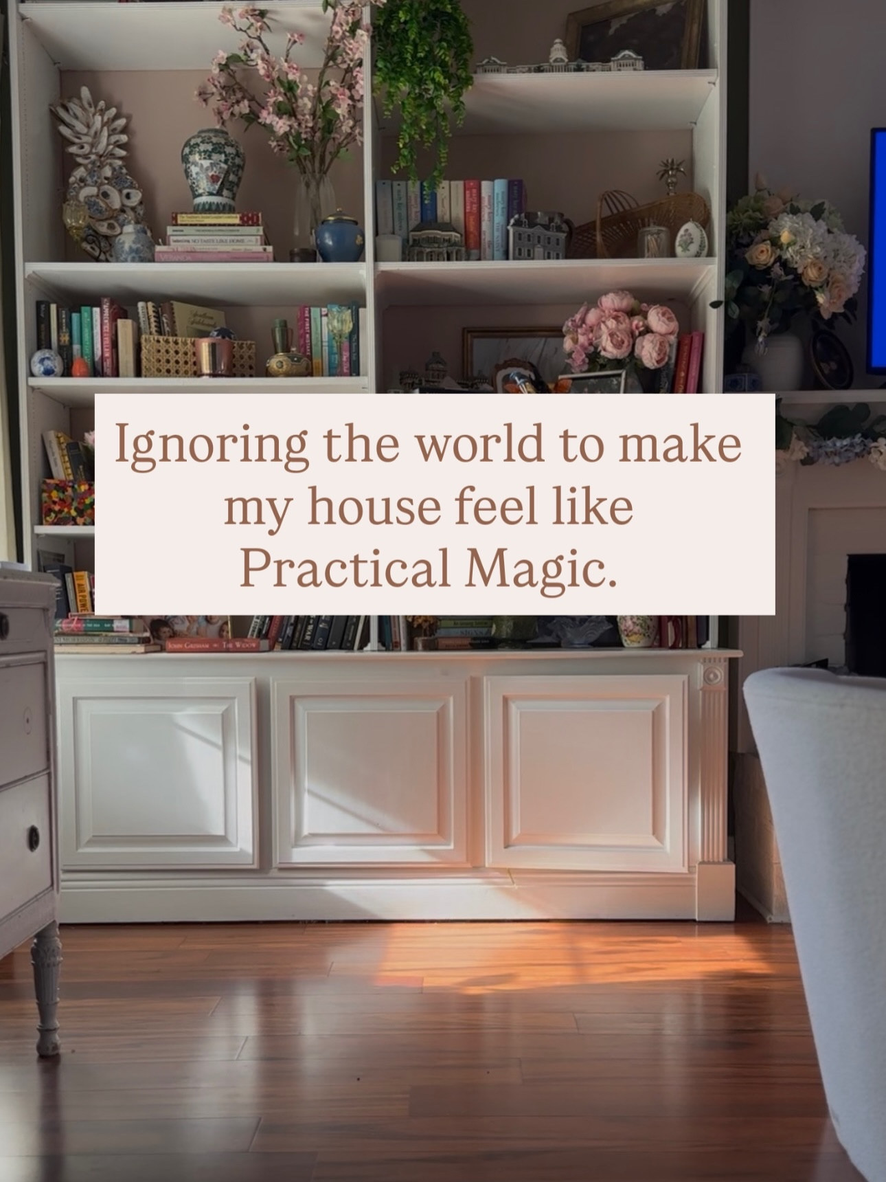 ✨waves hand at the world✨ Yeah, no. Not today. 🙅‍♀️

If you’re feeling the heavy weight of everything right now, I just wanted to offer you a soft place to land on your feed. And honestly? The Practical Magic 2 trailer dropping today was exactly the kind of escapism I needed.

As an activist, I know the importance of staying informed and fighting the good fight. But as a mom, a wife, and a human being… I also know that we cannot work on empty. 

My home is my sanctuary. It’s where I retreat when the noise gets too loud. It’s where I surround myself with the things I love—the slightly chaotic, beautiful, maximalist organized mess of it all. The stacks of  books, the soft rugs, the warm lamps… it’s all intentional. It’s how I recharge. I am fully channeling the Owens sisters’ house right now, and I highly recommend it as a coping mechanism. 🌿🕯️

It is absolutely okay to turn off the news, light a candle, and just be for a minute.

Are you as excited for the sequel as I am or need a little bit of break from ✨everything✨? Let’s chat in the comments. 🫶



#LTKHome #LTKselfcare #LTKstorytime