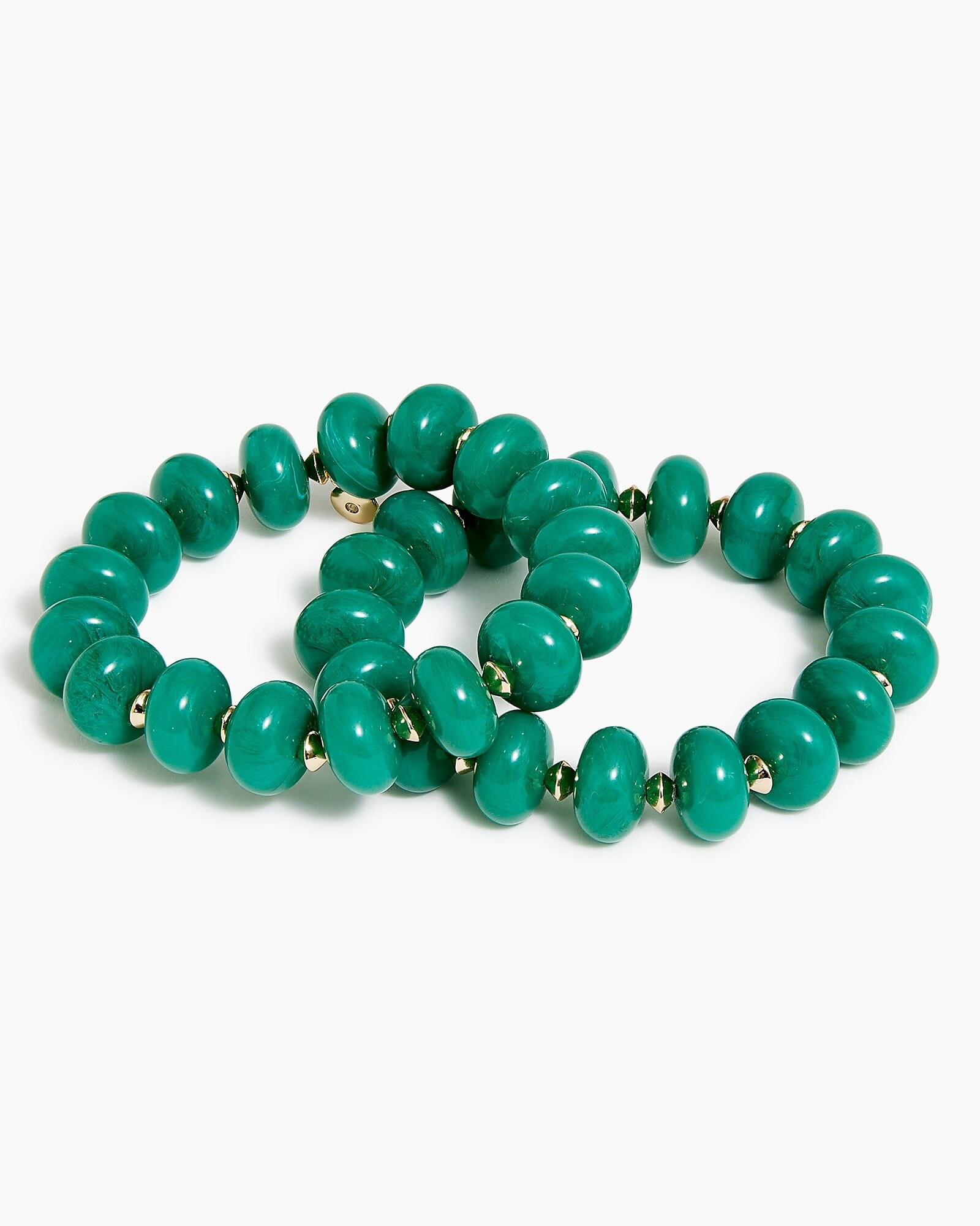 Chunky bead stretch bracelets set-of-two | J.Crew Factory