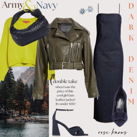 These color combination of army and navy is such a good look! Such an affordable leather jacket too! 

#LTKstyletip #LTKFind #LTKitbag