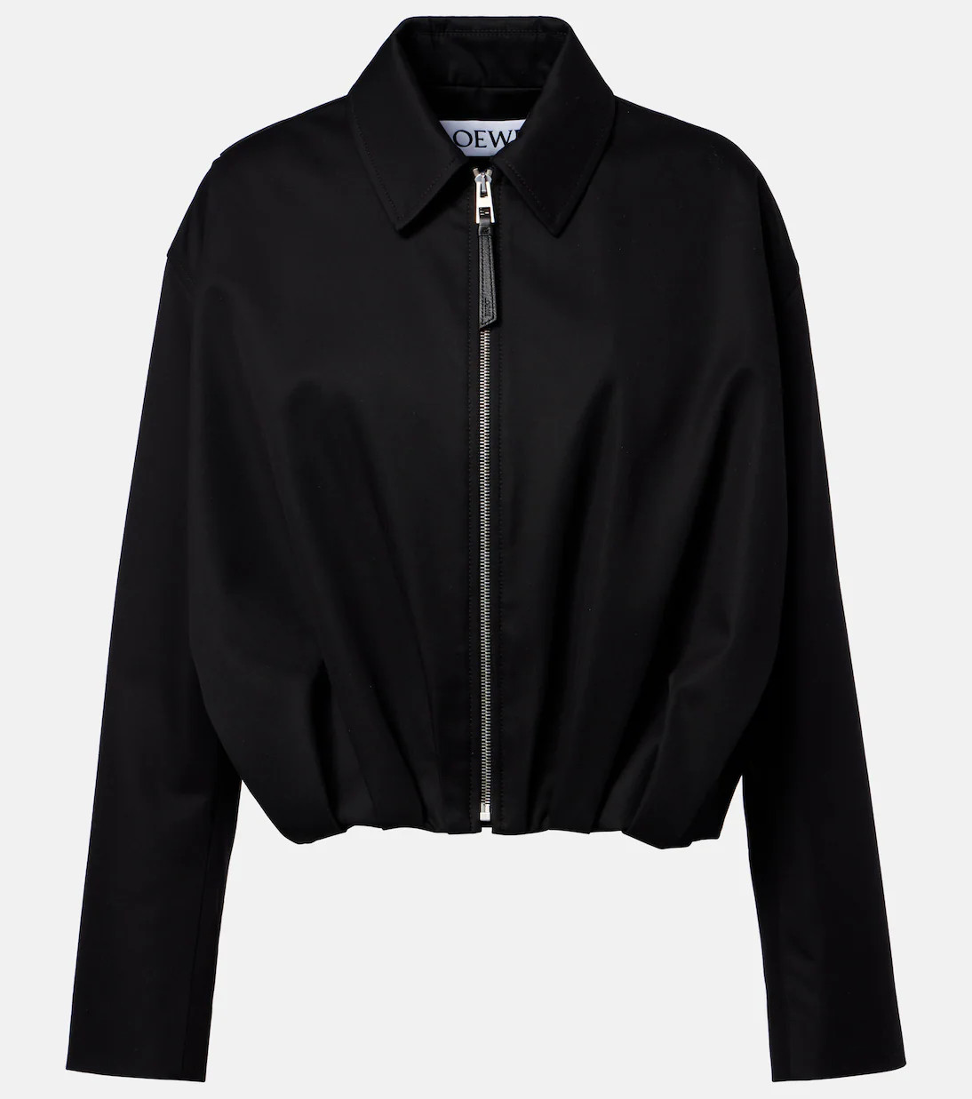 Draped cotton and silk twill jacket | Mytheresa (US/CA)