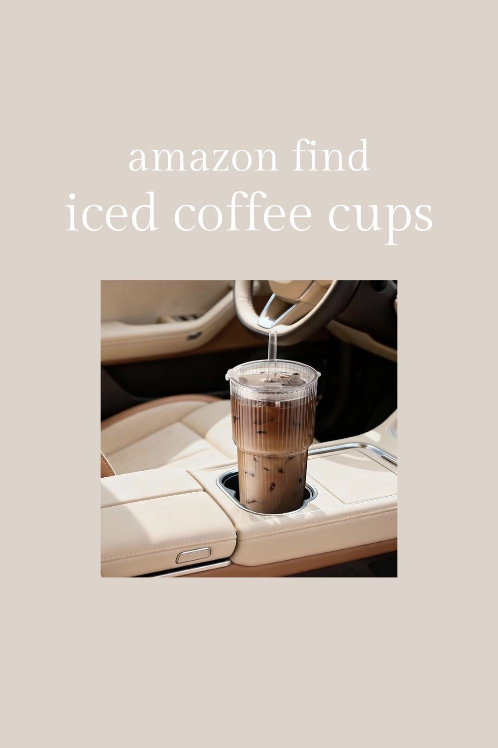 Cute ribbed glass tumblers with lids.