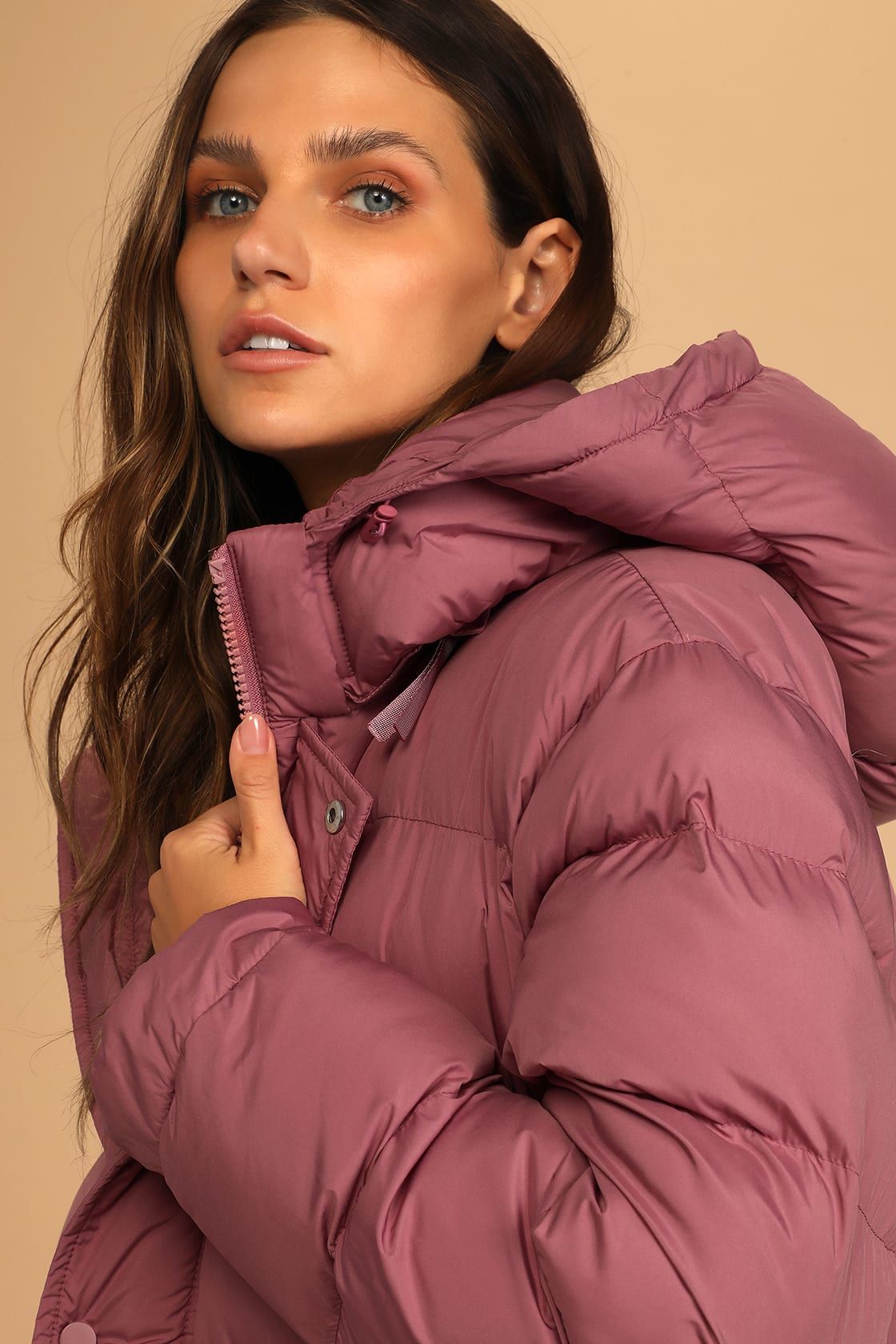 Embrace the Cold Mauve Quilted Long Puffer Jacket | Lulus (US)