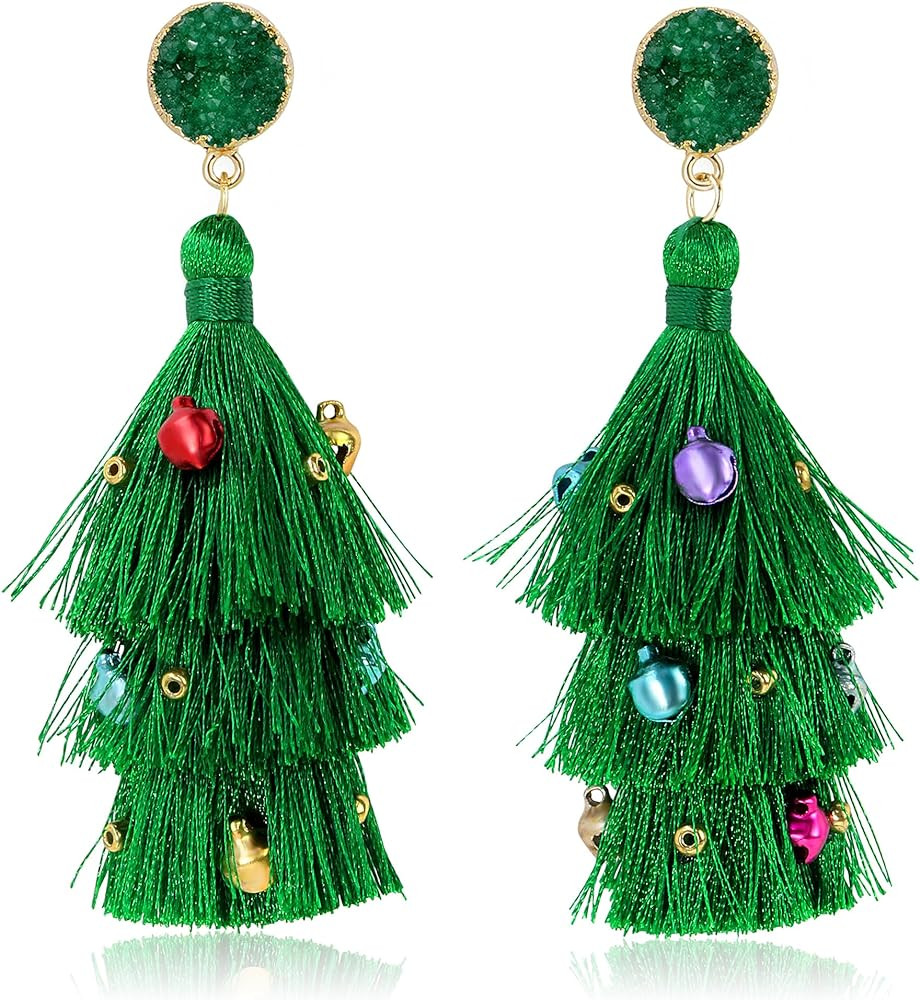 Me&Hz Colorful Layered Tassel Earrings Bohemian Statement Tiered Tassel Big Dangle Drop Earrings ... | Amazon (US)