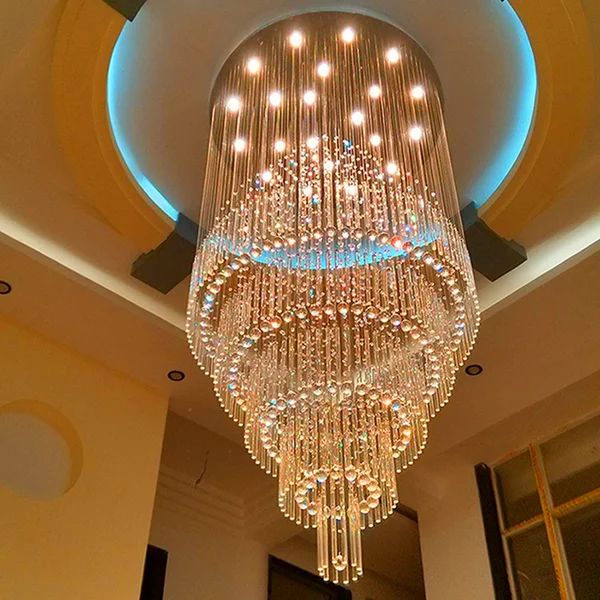 Modern Style Crystal Chandelier, Led Embedded Ceiling Lamp White+Crystal Chandelier Diameter 80 H... | Wayfair North America