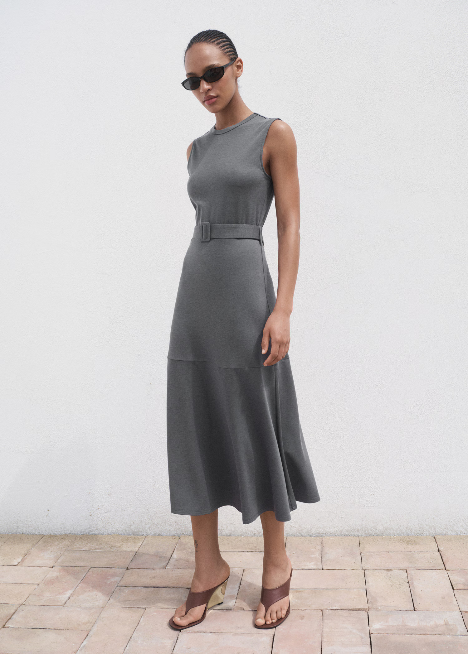 Belt midi dress - Women | MANGO USA | Mango (US/MX/AU)