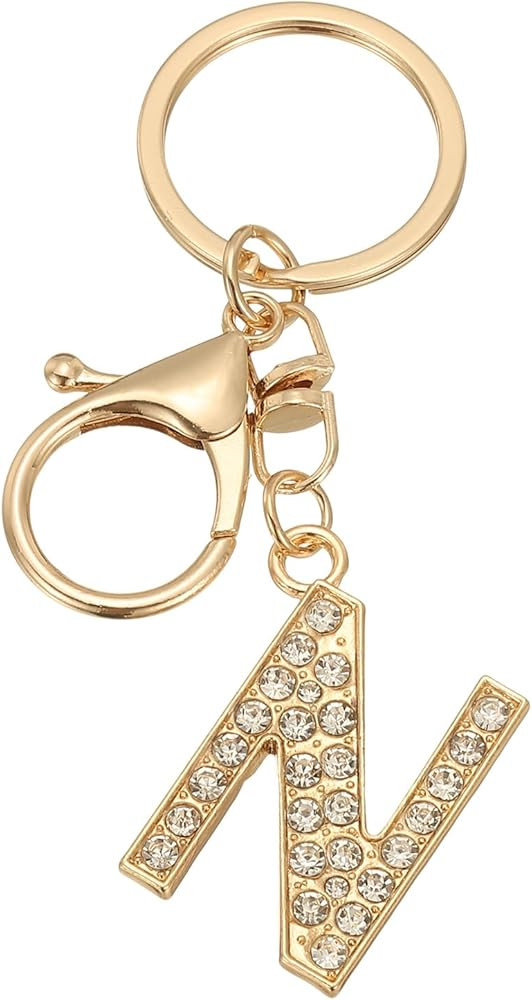 PATIKIL Initial Letter Key Chain, Letter A-Z Keychain Initials Keyring Cute Metal Crystal Alphabe... | Amazon (US)