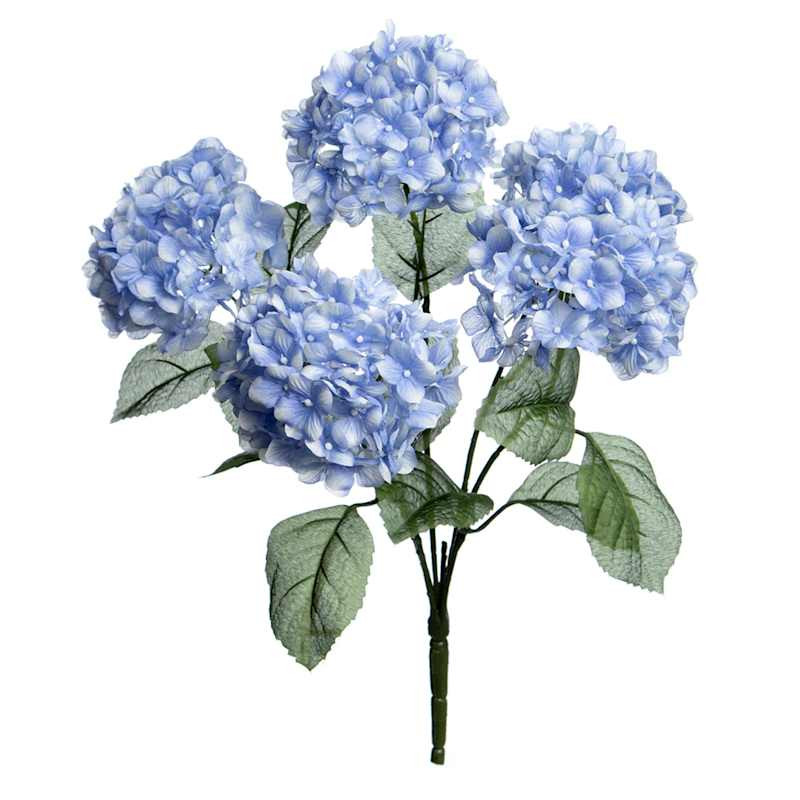 5-Head Blue Hydrangea Bush, 18" | At Home