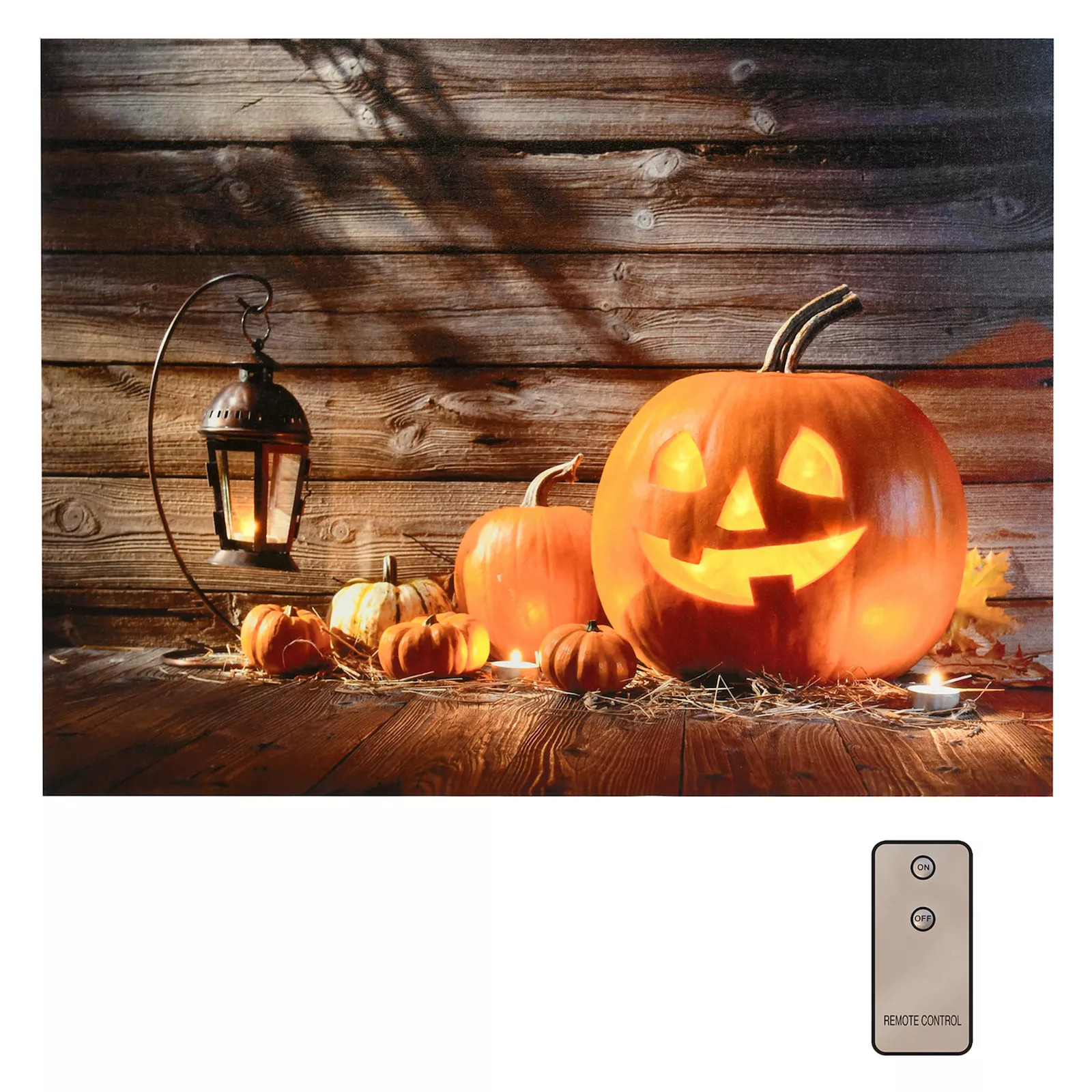 LumaBase Light-Up Jack O' Lantern Wall Art, Multicolor | Kohl's