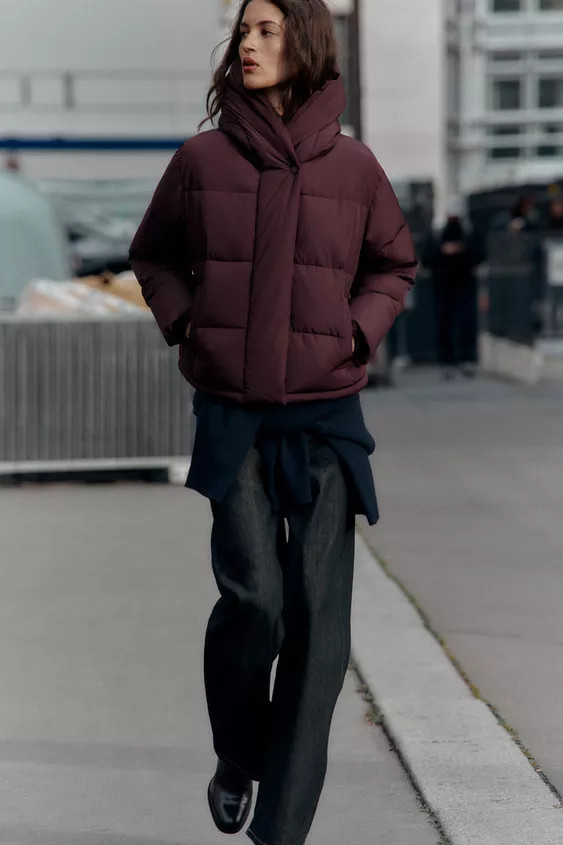 SHORT WATER-REPELLENT WINDPROOF HOODED ANORAK | Zara UK