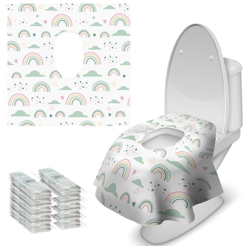 Blissful Diary 20 Pcs Toilet Seat Covers Disposable for Toddlers & Adults, Extra Large Waterproof, Portable Package for Travel, Kids Potty Training | Amazon (US)